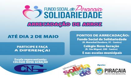 Fundo Social e CNG arrecadam arroz para Gincana da Solidariedade